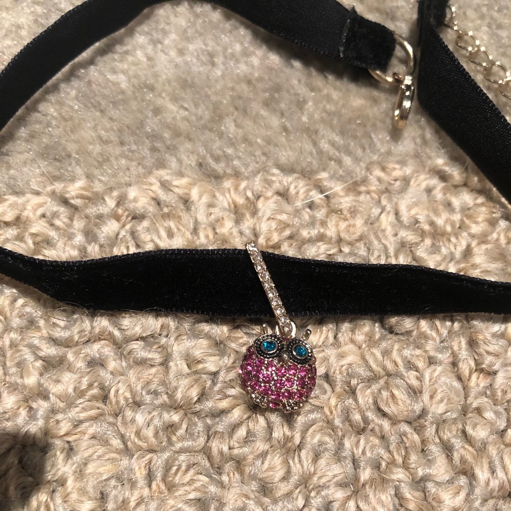 Betsey Johnson owl choker
